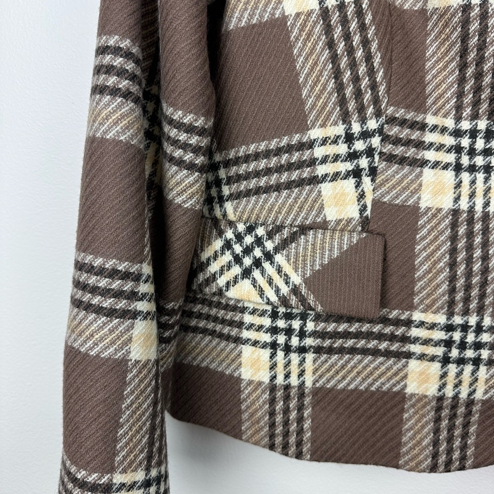 Pendleton Brown Plaid Blazer Jacket Lined Button … - image 4